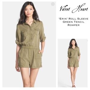 Velvet Heart Utility Romper - ASO Cece in New Girl
